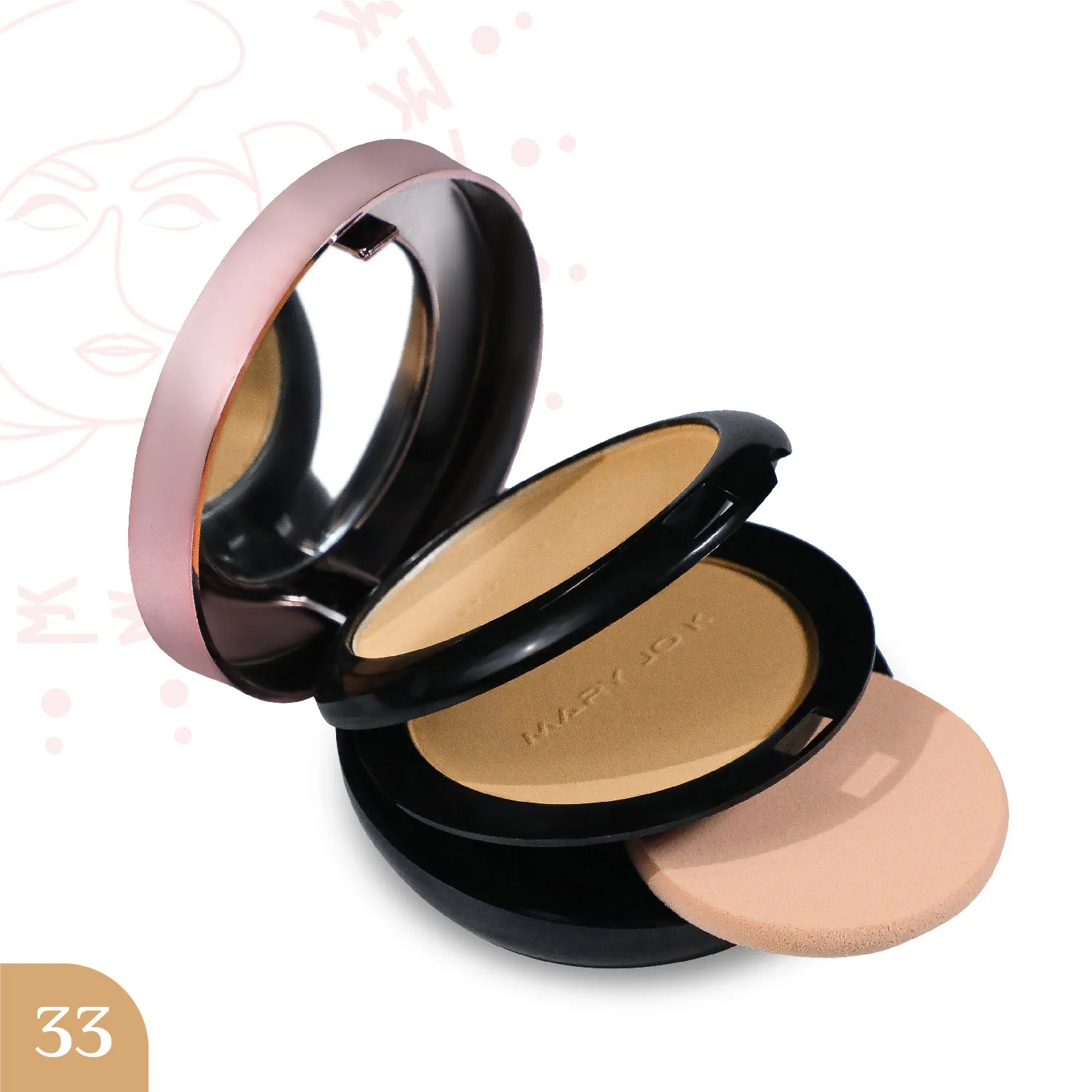 2 in 1 Compact Powder h.d finished
