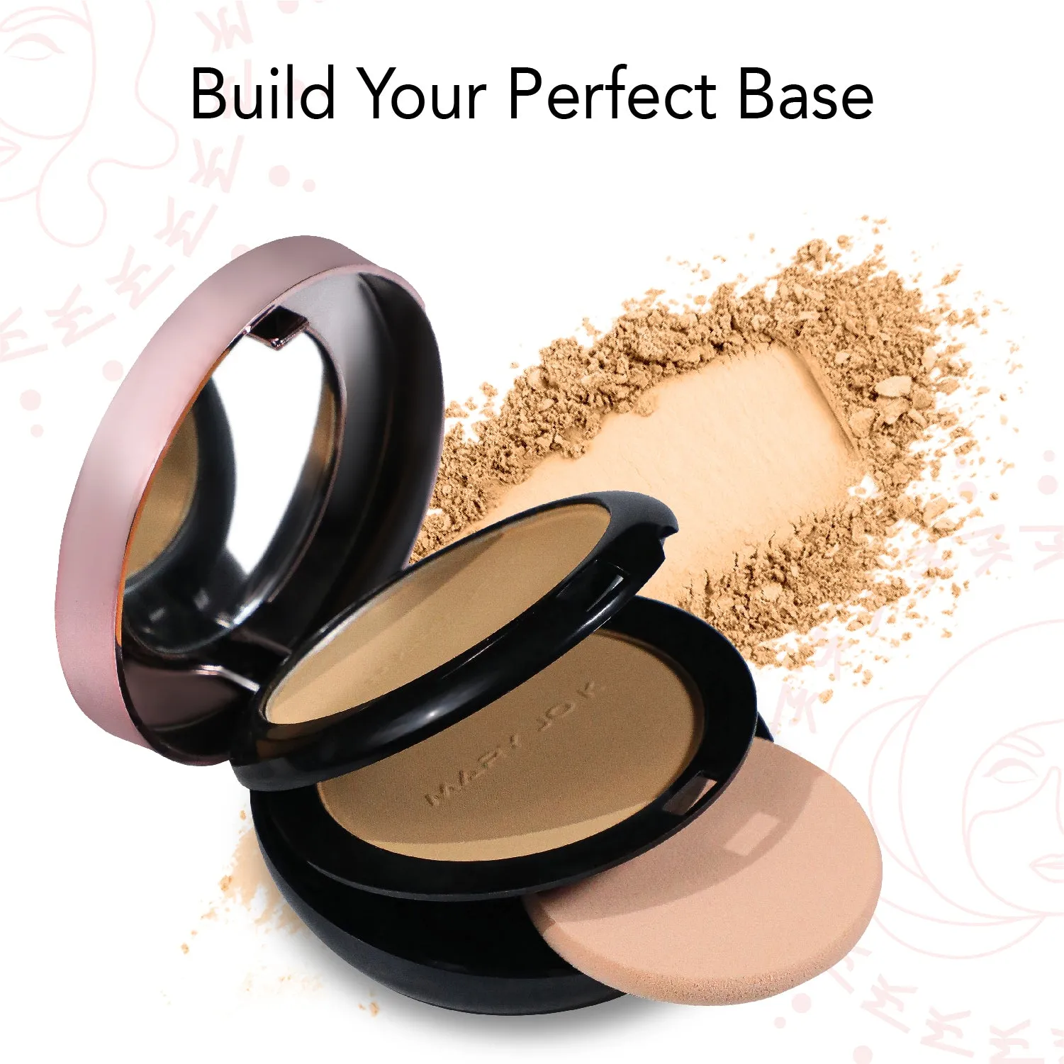 2 in 1 Compact Powder h.d finished