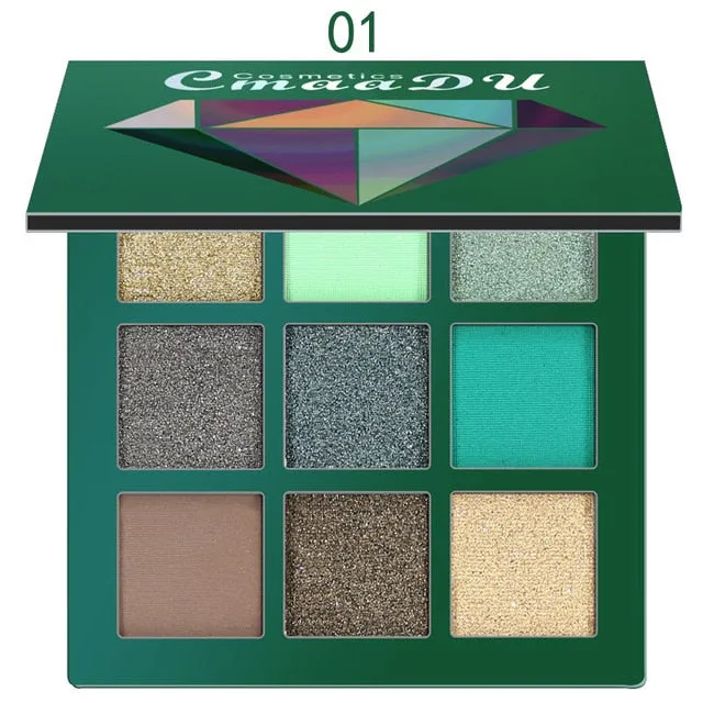 9 color Diamond Bright Eye Shadow Palette Makeup Kit
