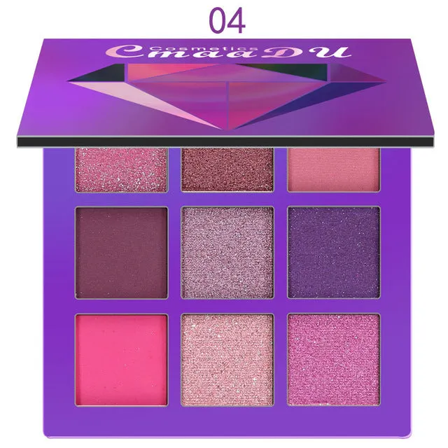 9 color Diamond Bright Eye Shadow Palette Makeup Kit