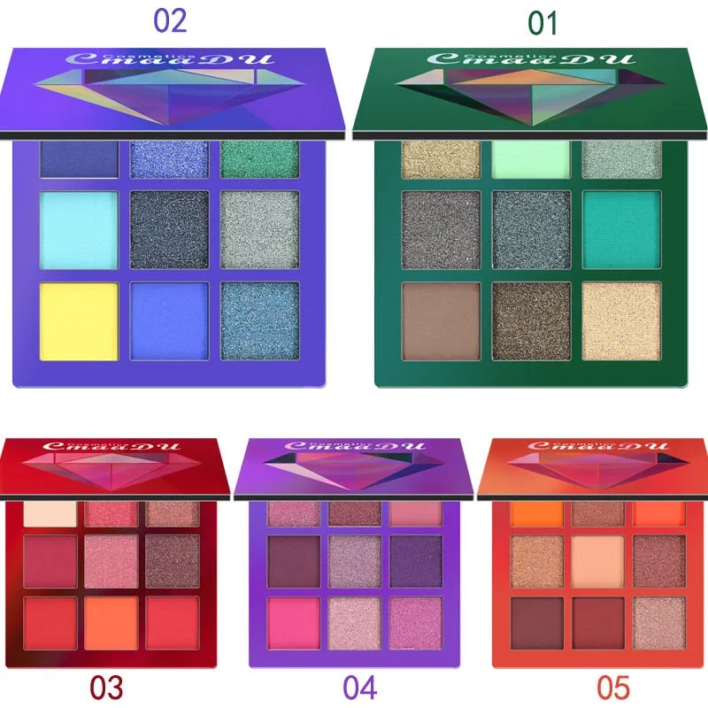 9 color Diamond Bright Eye Shadow Palette Makeup Kit