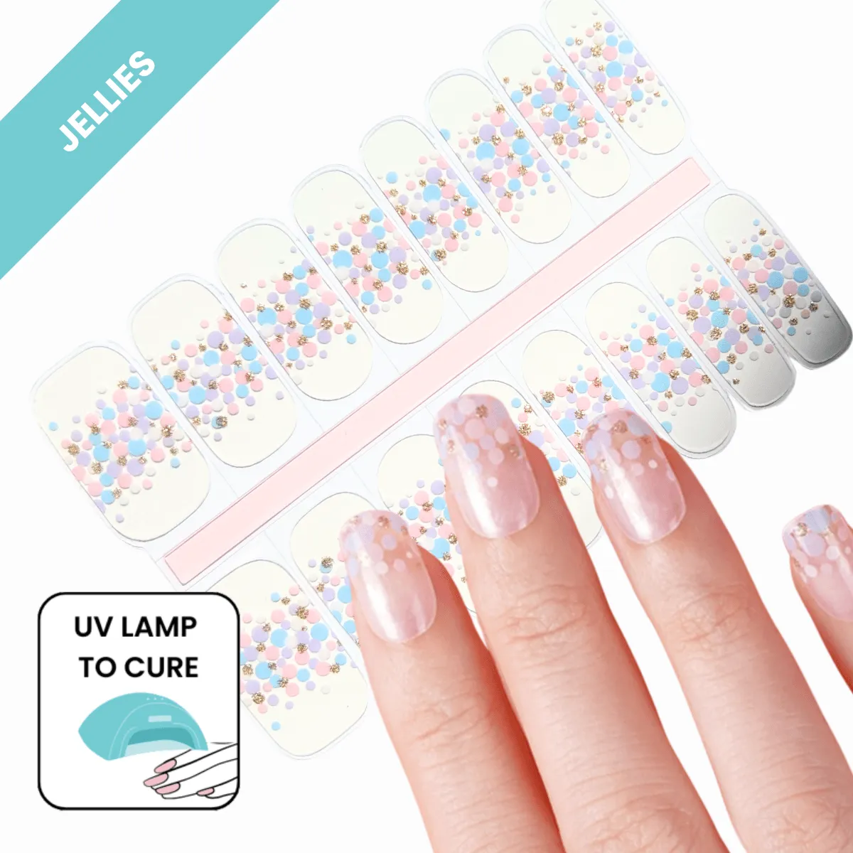 Confetti Fun | Jellies DIY Soft Semi Cured Gel Nail Wraps
