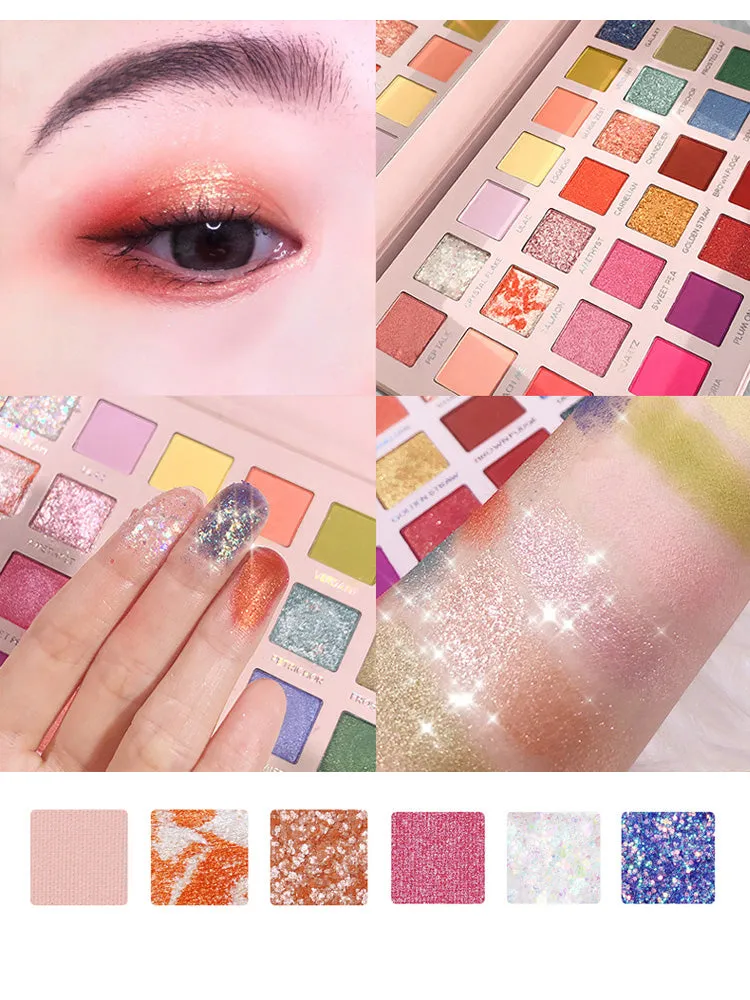 Matte Sparkle Shimmery Crimson Eyeshadow Palette