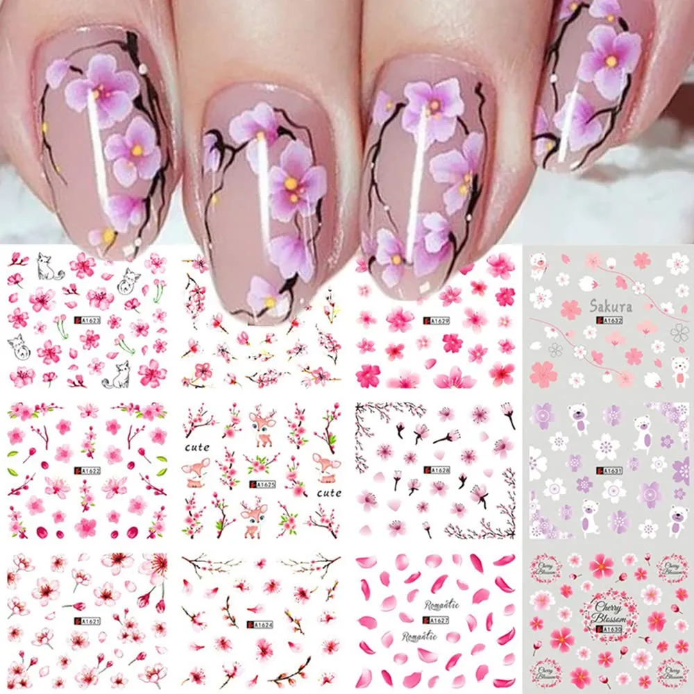 Sunflower Nail Art Stickers Summer Spring Nail Decals 12Sheets Water Transfer Nail Stickers for Women Small Daisy Sunflower Design Nail Art Supplies for Women Acrylic Nail Art DIY Decorations